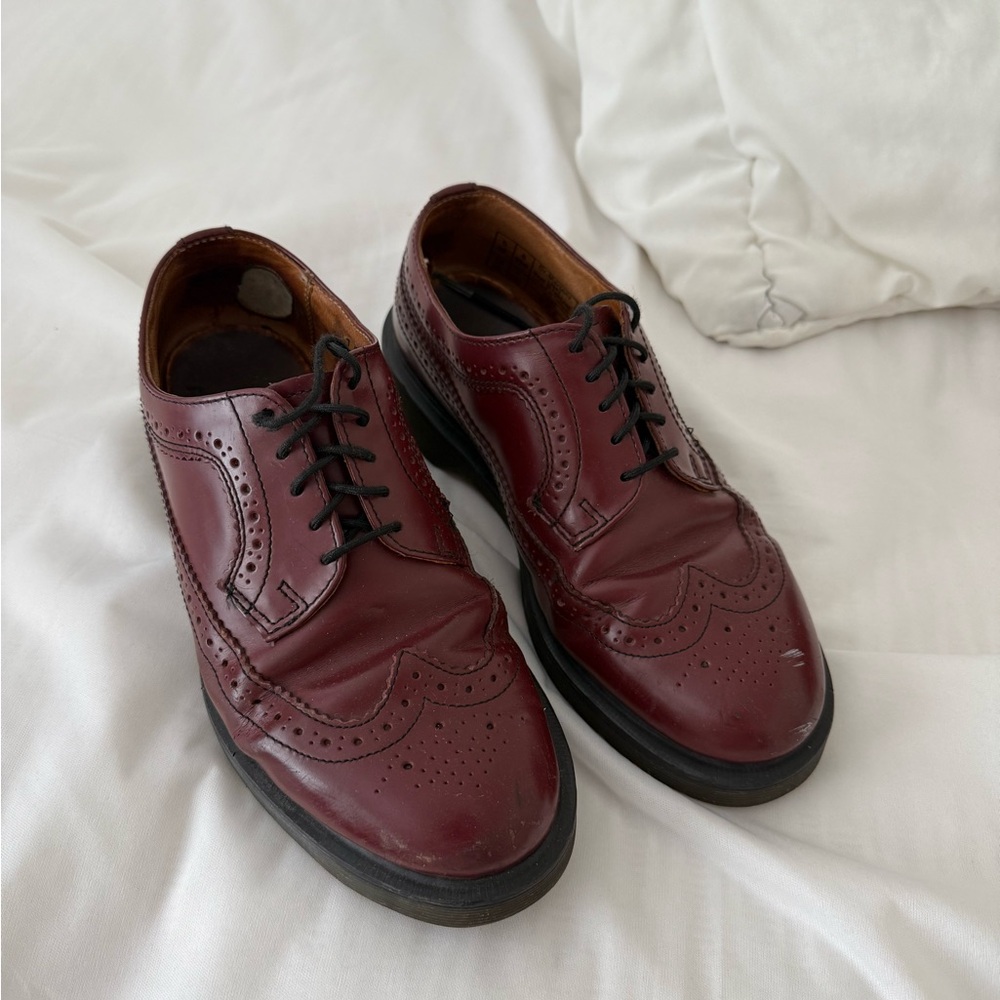 Dr. Martens Men's Burgundy Brogue Oxfords